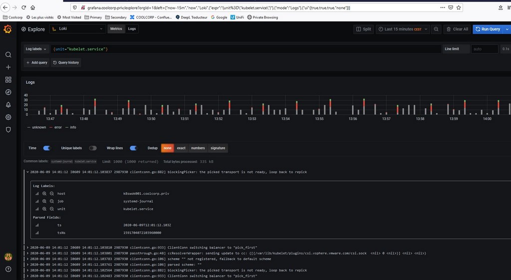 Visualisation des logs 